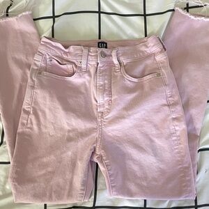 Pink straight jeans